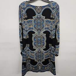 International Concepts Blue & Black Pattern Dress alternative image
