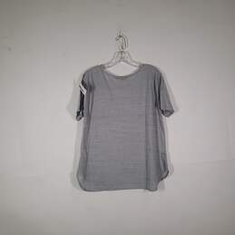Womens Round Neck Short Sleeve Chest Pocket Pullover T-Shirt Size Large alternative image