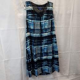 Pendleton Women's Laura Blue Tie Dye Pattern Sleeveless Summer Dress Size 4P