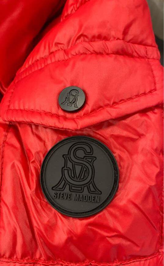 Steve Madden Women's Red Puffer Jacket- XL NWT image number 7