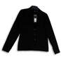 NWT Womens Black Long Sleeve Notch Lapel Three Button Blazer Size Large image number 1