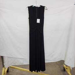 Calvin Klein Black Faux Wrap Sleeveless Long Dress WM Size 4 NWT