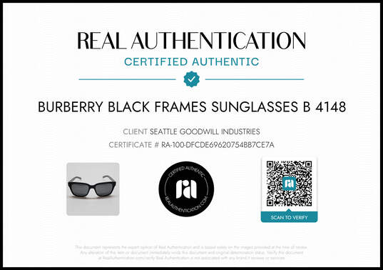 Burberry Black Square Frame Men's Sunglasses image number 7