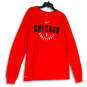 Mens Red NBA Chicago Bulls Crew Neck Pullover Basketball T-Shirt Size XL image number 1