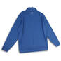 NWT Mens Blue Striped Mock Neck Quarter Zip Pullover T-Shirt Size X-Large image number 2