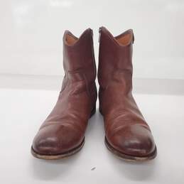 Frye Melissa Button Short Brown Leather Ankle Boots Size 9 alternative image