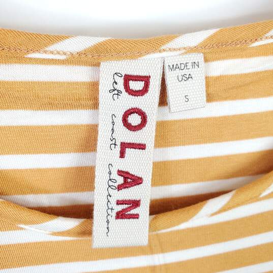 Anthropologie Women Mustard Striped Dress S NWT image number 3