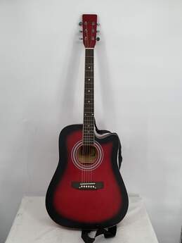 GSR41 Red Black 6-String Basswood Cutaway Acoustic Guitar W-0530054-N
