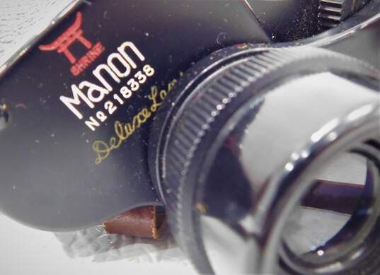 Vintage Manon Japan 7x35 Deluxe Lens Field Binoculars w/ Case & Lens Caps image number 5