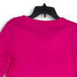 NWT Womens Pink Lace Split Neck Long Sleeve Pullover Tunic Blouse Top Sz S image number 4