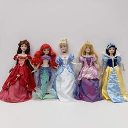 Disney Princess Porcelain Dolls Assorted 5pc Lot