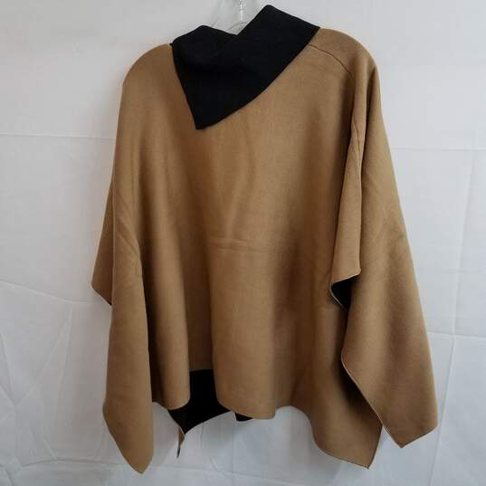 Anne Klein brown and black sweater poncho L nwt image number 2