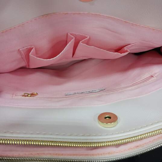 Kenneth Cole White Tote/Shoulder Style Handbag Purse image number 6