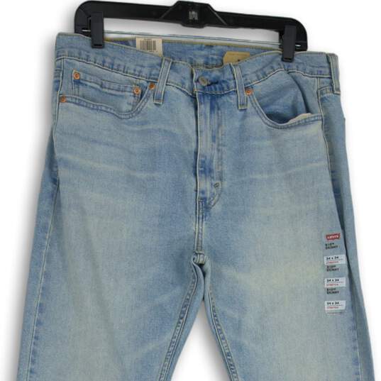 NWT Levi's Mens Light Blue 510 5-Pocket Design Skinny Leg Jeans Size 34X34 image number 3