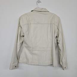 Maxima White Leather Jacket alternative image