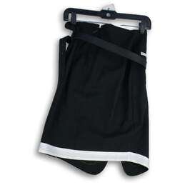 7th Avenue New York & Company Womens Black Side Slit Belted Mini Skirt Size 4 alternative image