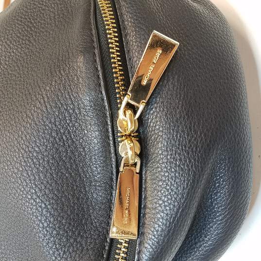Buy the Michael Kors Black Leather Backpack | GoodwillFinds