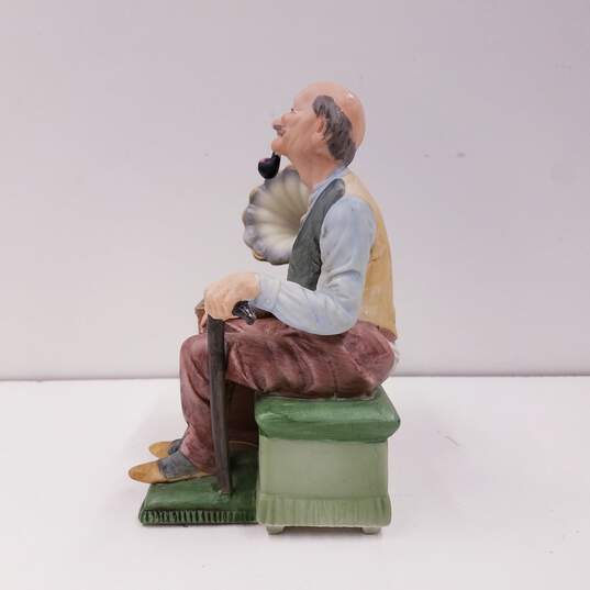 Vintage Ardalt  Japan Ceramic Figure  Music Box Grandpa image number 3