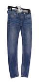 Womens Blue Stella Denim Medium Wash Pockets Straight Jeans Size 25 image number 1