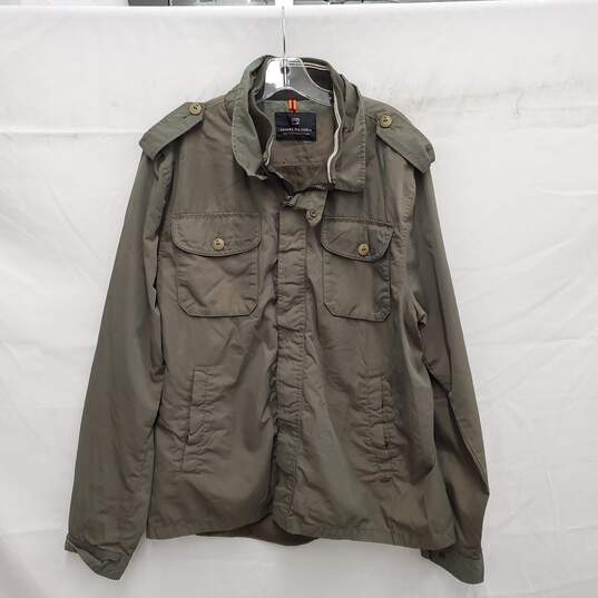 Scotch & Soda MN's Army Green Utility Snap Button & Full Zip Jacket Size XL image number 1