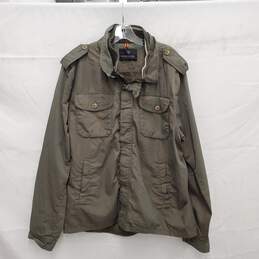 Scotch & Soda MN's Army Green Utility Snap Button & Full Zip Jacket Size XL