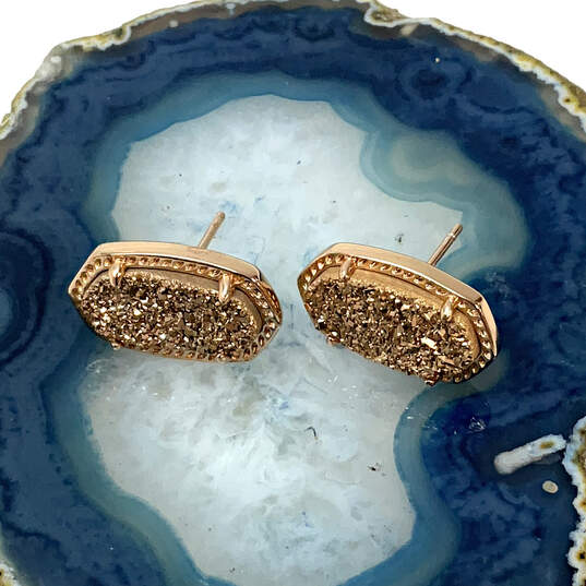 Designer Kendra Scott Gold-Tone Ellie Push Back Classic Stud Earrings image number 1