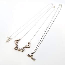 Sterling Silver Pendant Necklace Bundle3 Pces 12.3g