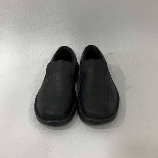 Mens Norfolk Black Leather Round Toe Slip On Industrial Loafer Shoes Size 9 image number 3