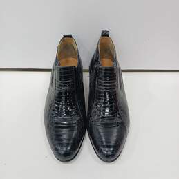 Giorgio Bruitini Black Genuine Snakeskin Shoes Size 8M