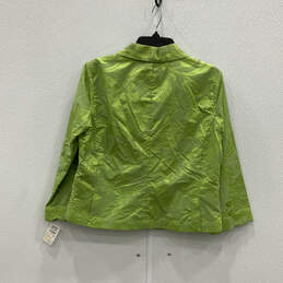 NWT Womens Green Floral 3/4 Sleeve Shawl Lapel Three Button Blazer Size 10 alternative image
