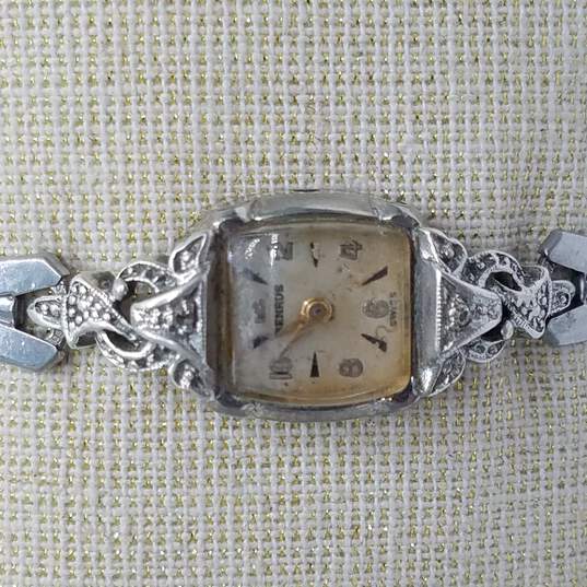 Benrus Watch Co. Model AE13 10k RGP W/Diamonds 17 Jewels Vintage Manual Wind Watch image number 1