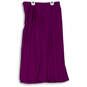Womens Purple Flat Front Stretch Side Zip Comfort Long Maxi Skirt image number 1
