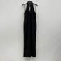 Womens Black Sleeveless Halter Neck Regular Fit Back Zip Maxi Dres Size 12 image number 2