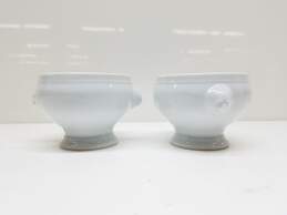 Set of  White Porcelain Lion's Head Soup Dip Bowl Serveware Dinner