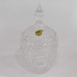 Vintage Royal Crystal Rock Glass Jar With Lid