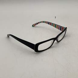 Womens KSR02 Black Rainbow Striped Frame Clear Lens Rectangle Reading Sunglasses alternative image
