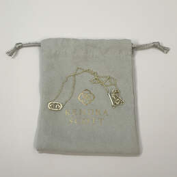 Designer Kendra Scott Elisa Dichroic Glass Pendant Necklace w/ Dust Bag alternative image