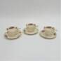 Thomas Ivory Bavaria Floral Gold Trim Set of 3 Footed Cups & Saucers image number 1