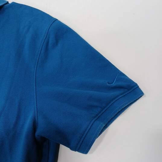 Nike Polo Dri-fit Blue Polo Shirt Men's Size L image number 3