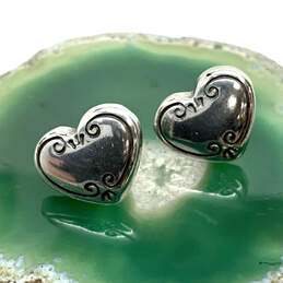 Designer Brighton Silver-Tone Mini Post Heart Shaped Stud Earrings alternative image