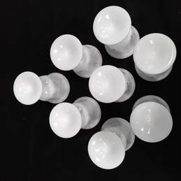 Bundle of Eight Assorted Milk Glass Cups alternative image