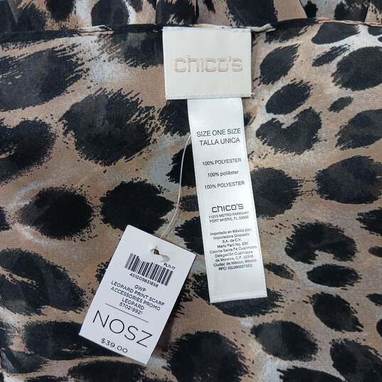Women's Chico's Animal Print Scarf NWT image number 2