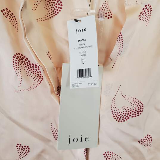 Joie Women Tan Long Sleeve Blouse L NWT image number 5