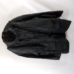 Sanzini Men Black Zip Up Removeable Hood Jacket M