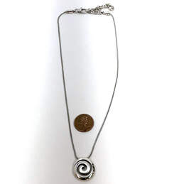 Designer Brighton Silver-Tone Vertigo Swirl Chain Pendant Necklace alternative image