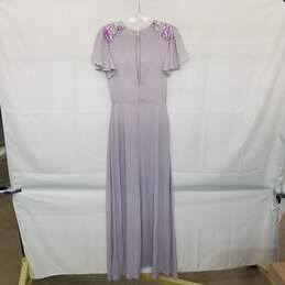 Asos Lavender Embellished Long Evening Dress WM Size 0 NWT alternative image