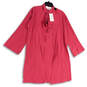 NWT Womens Pink Neck Tie Long Sleeve Regular Fit Open-Front Cardigan OS image number 1