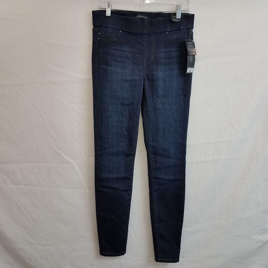 Liverpool dark wash pull on skinny jeans women's 6 image number 1