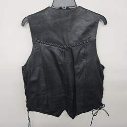 Hudson Leather Black Vest alternative image