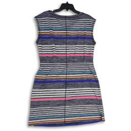 T By Talbots Womens Multicolor Striped Sleeveless Short Shift Dress Size Large alternative image